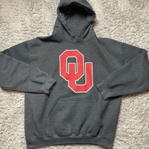 Oklahoma Sooners Sweatshirt Mens Large hoodie Gray